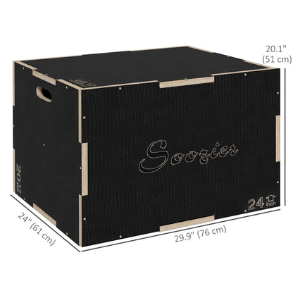 30/24/20 In Wooden Plyometric Jump Box, Home Gym Workout More-Strength Training Equipment at Gallery Canada