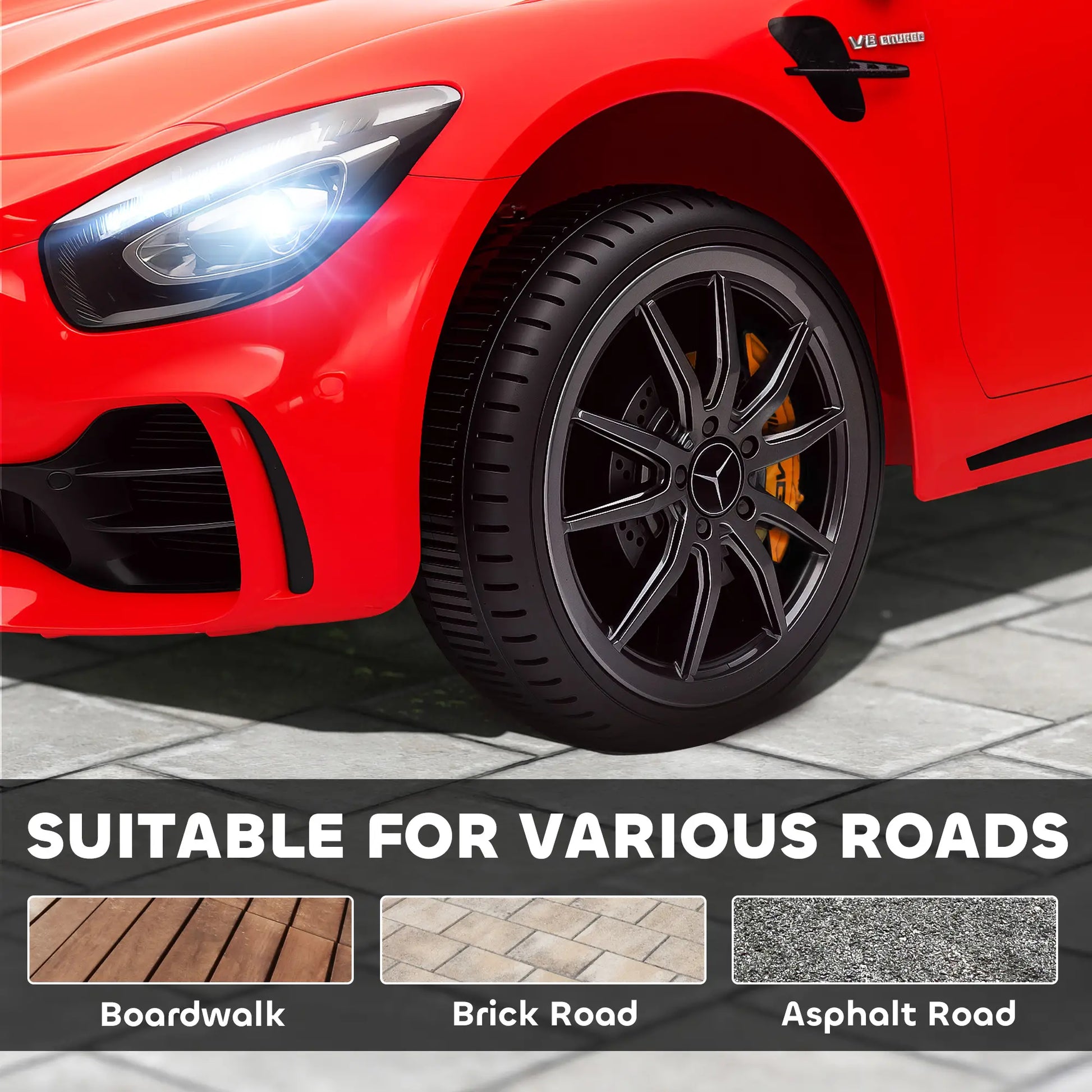 Mercedes-Benz AMG GTR Licensed 12V Kids Electric Car, Red Electric Toy Cars at Gallery Canada