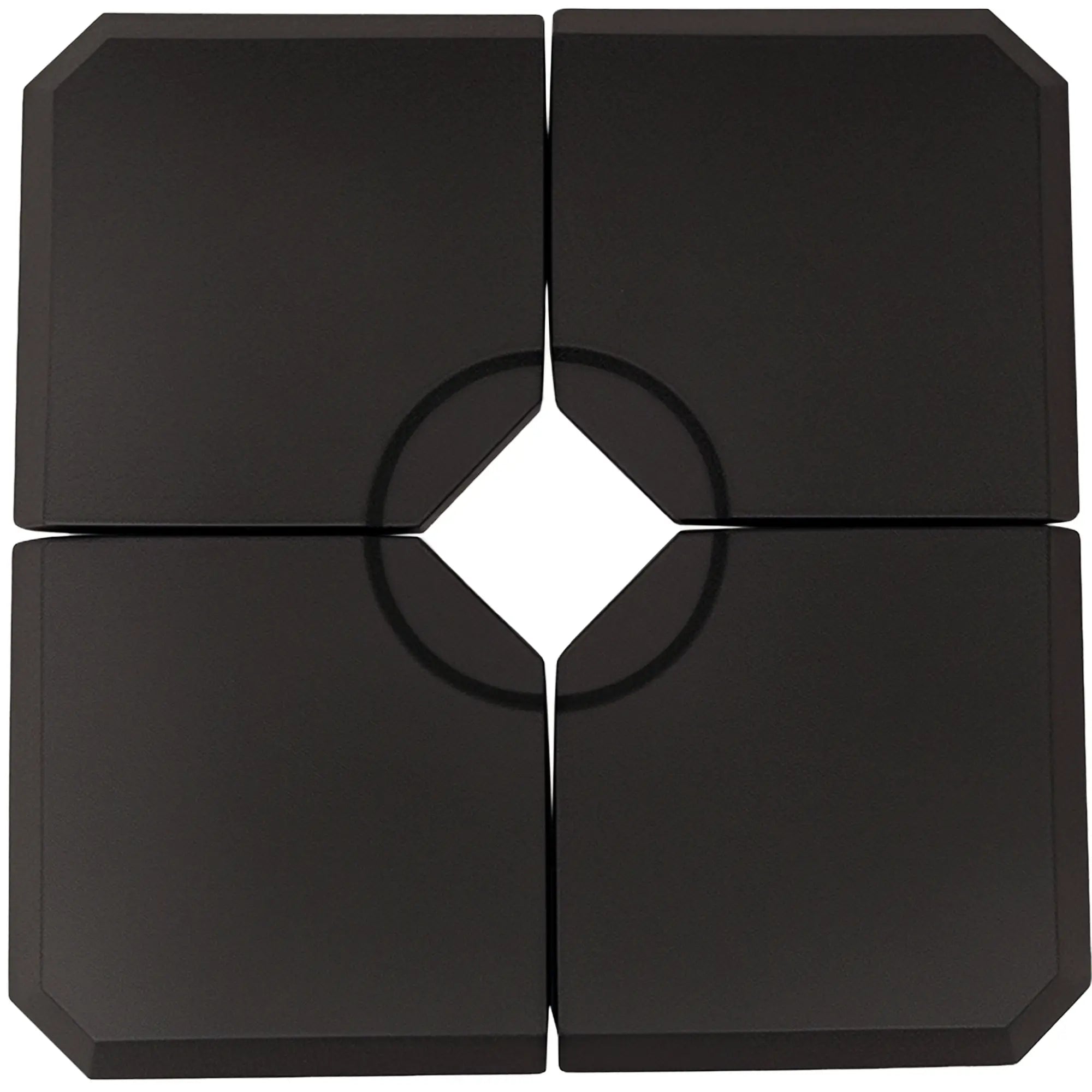 4Pcs Cantilever Umbrella Stand, Fill w/ Sand or Water, Black Umbrella Bases Black at Gallery Canada