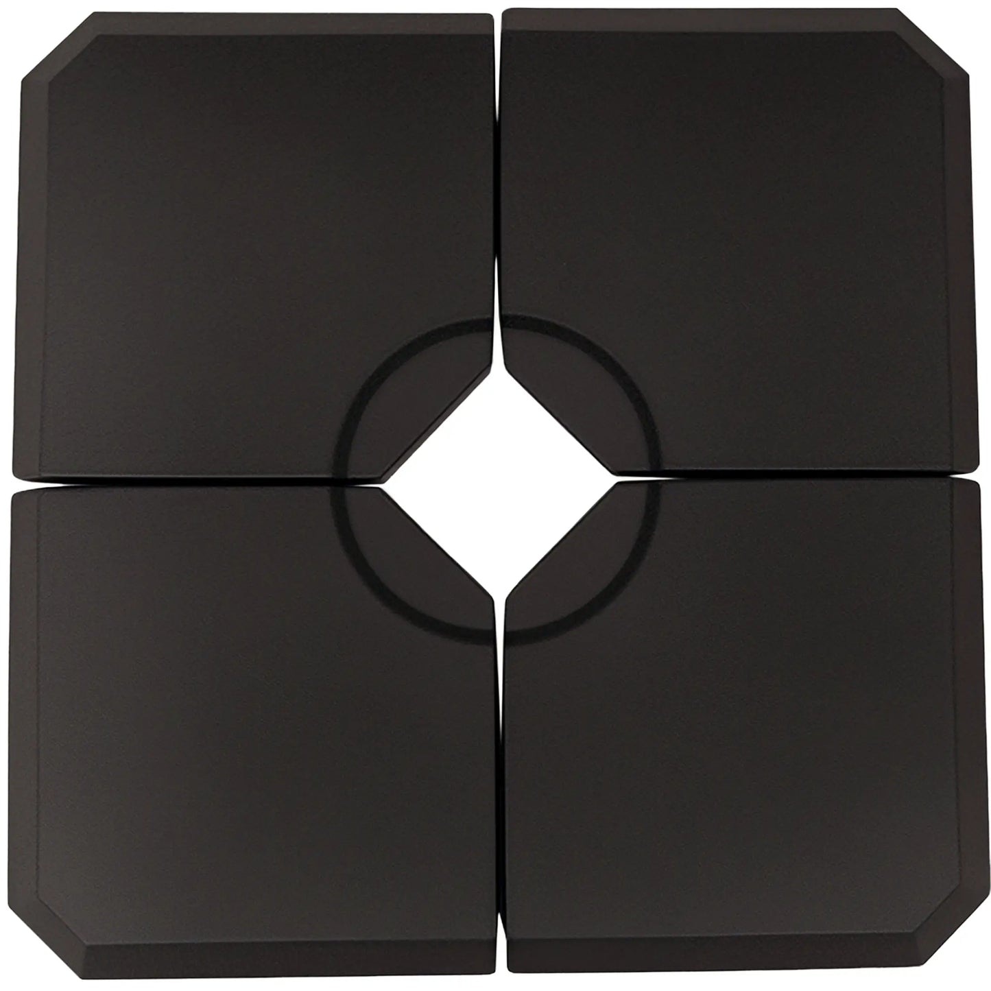 4Pcs Cantilever Umbrella Stand, Fill w/ Sand or Water, Black Umbrella Bases Black at Gallery Canada