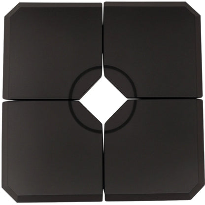 4Pcs Cantilever Umbrella Stand, Fill w/ Sand or Water, Black Umbrella Bases Black at Gallery Canada