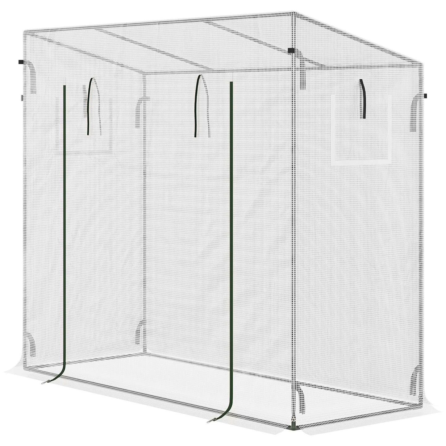 6.6' x 2.5' x 5.5' Walk-In Greenhouse, Steel Frame, White Walk In Greenhouses at Gallery Canada