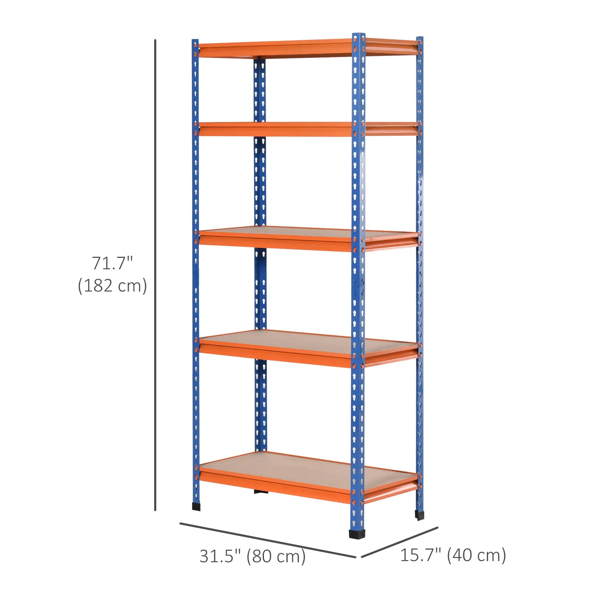 5-Tier Heavy Duty Garage Shelf, Adjustable Metal Shelving Unit, 31.5"x15.75"x71.75", 3300 lbs Capacity Tool Organizers at Gallery Canada