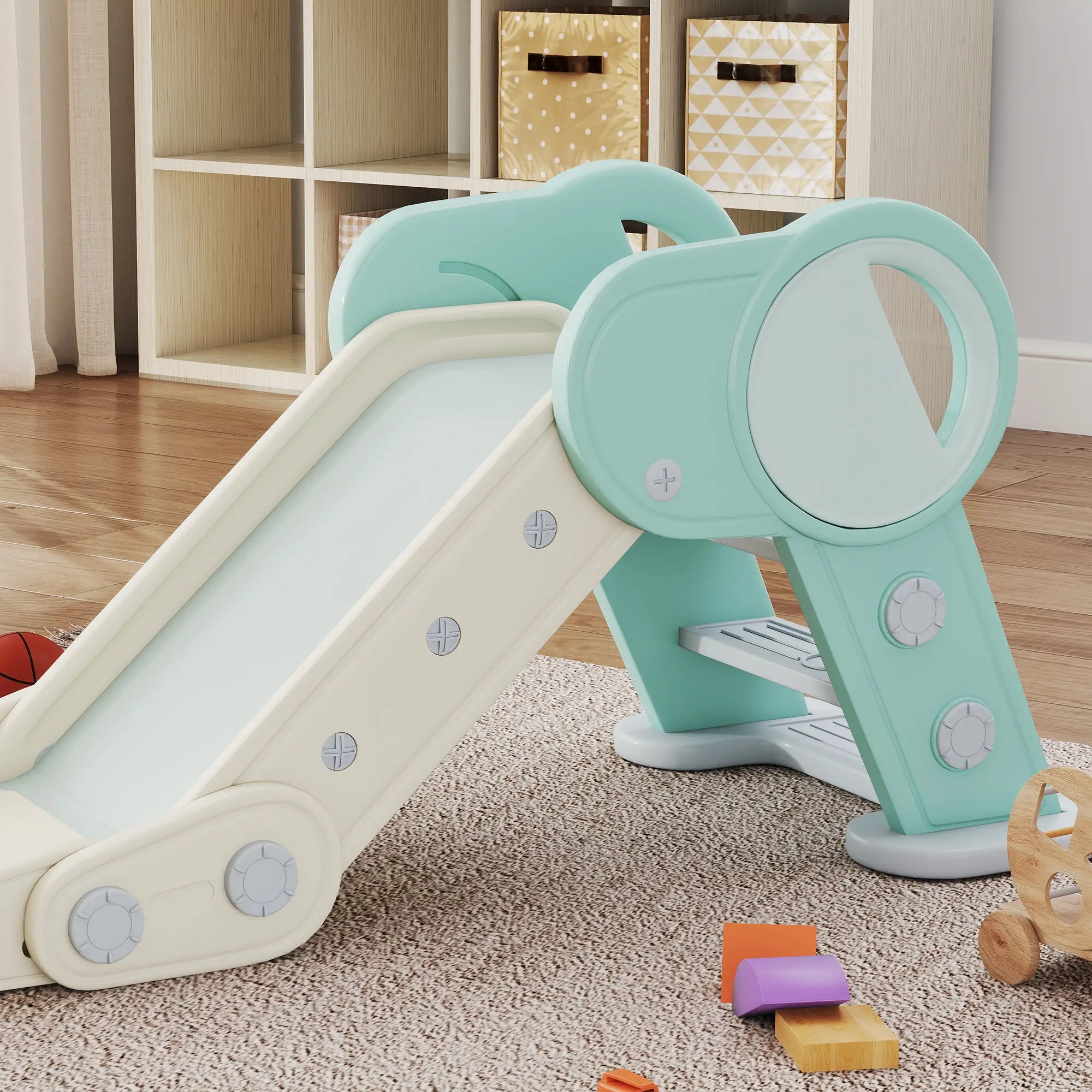 Toddler Slide, Foldable Kids Slide 1.5-3 Years, Green Gym Sets & Swings at Gallery Canada