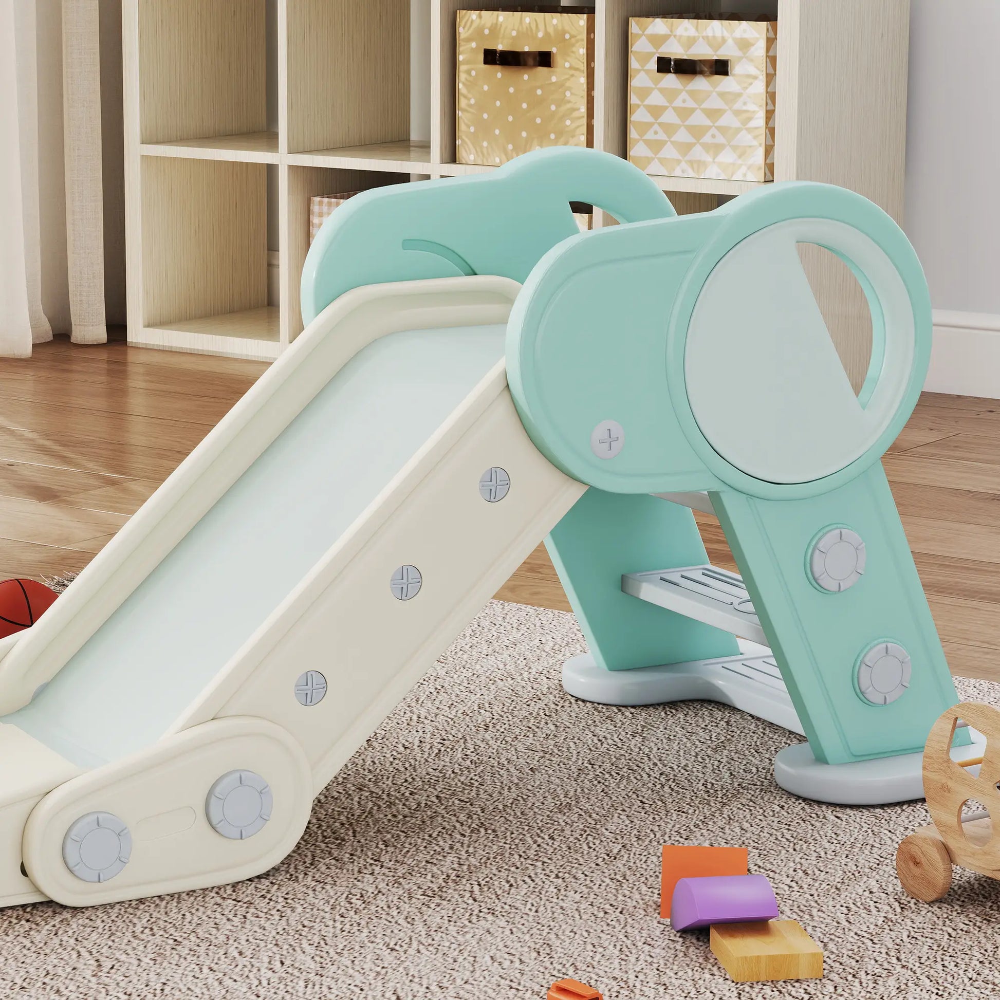 Toddler Slide, Foldable Kids Slide 1.5-3 Years, Green Gym Sets & Swings at Gallery Canada