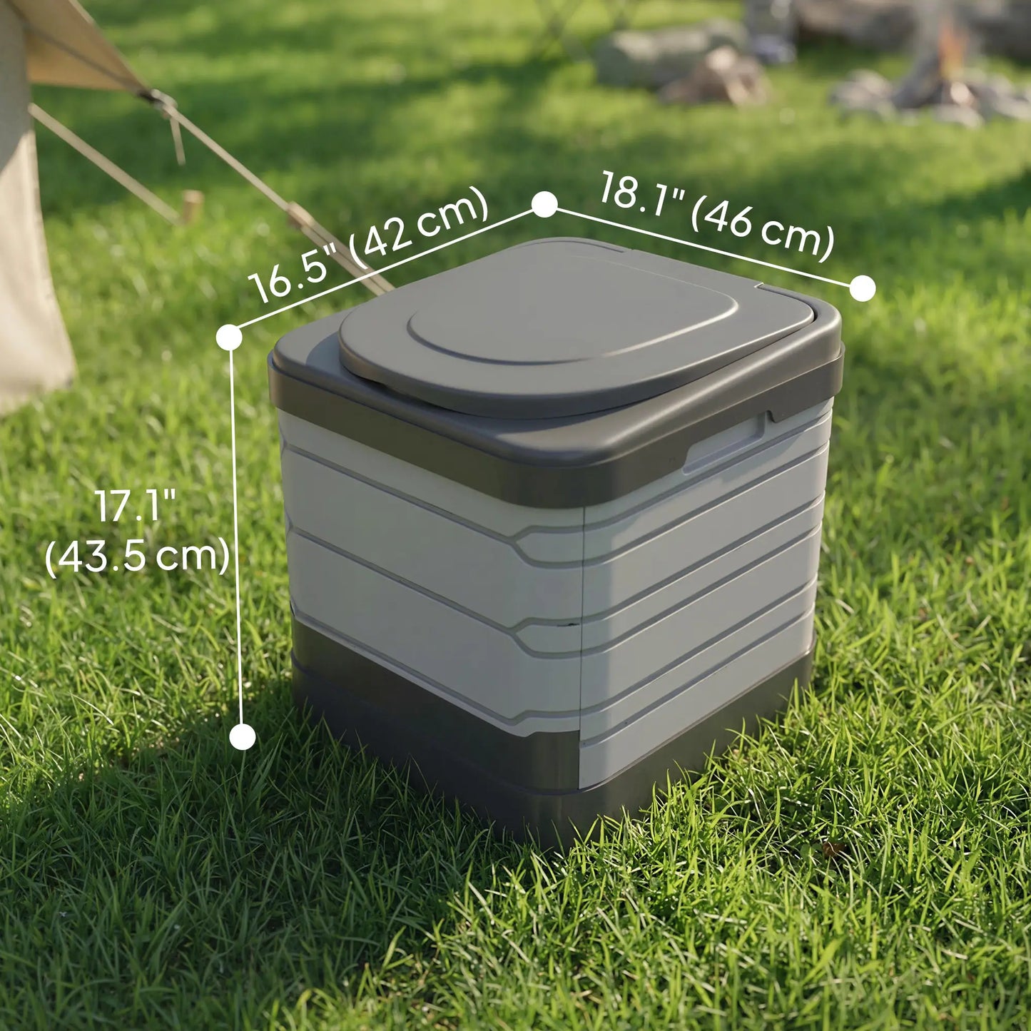 Portable Toilet, Foldable Porta Potty, 12 Coagulant Packets Camping Toilets at Gallery Canada