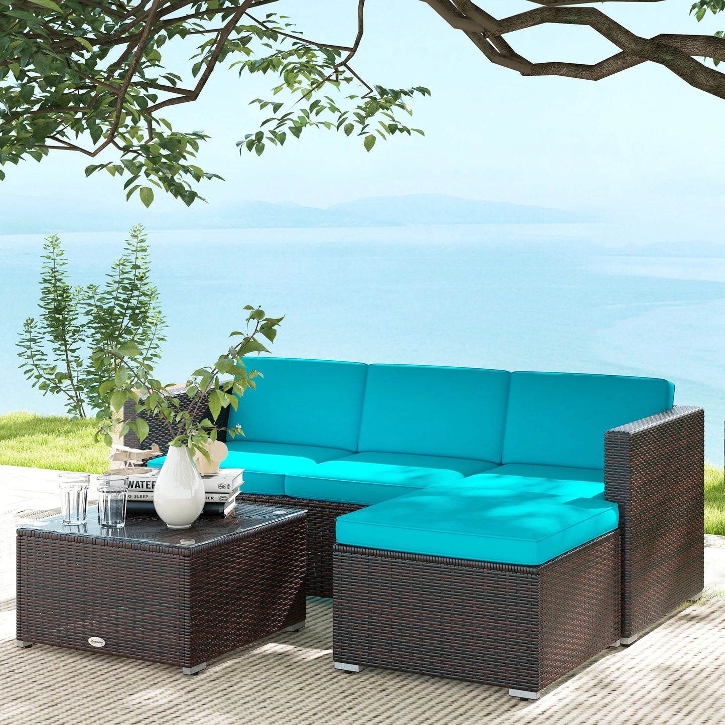 Patio Furniture With Soft Cushions, Corner Sofa Sets, Turquoise Patio Furniture Sets at Gallery Canada