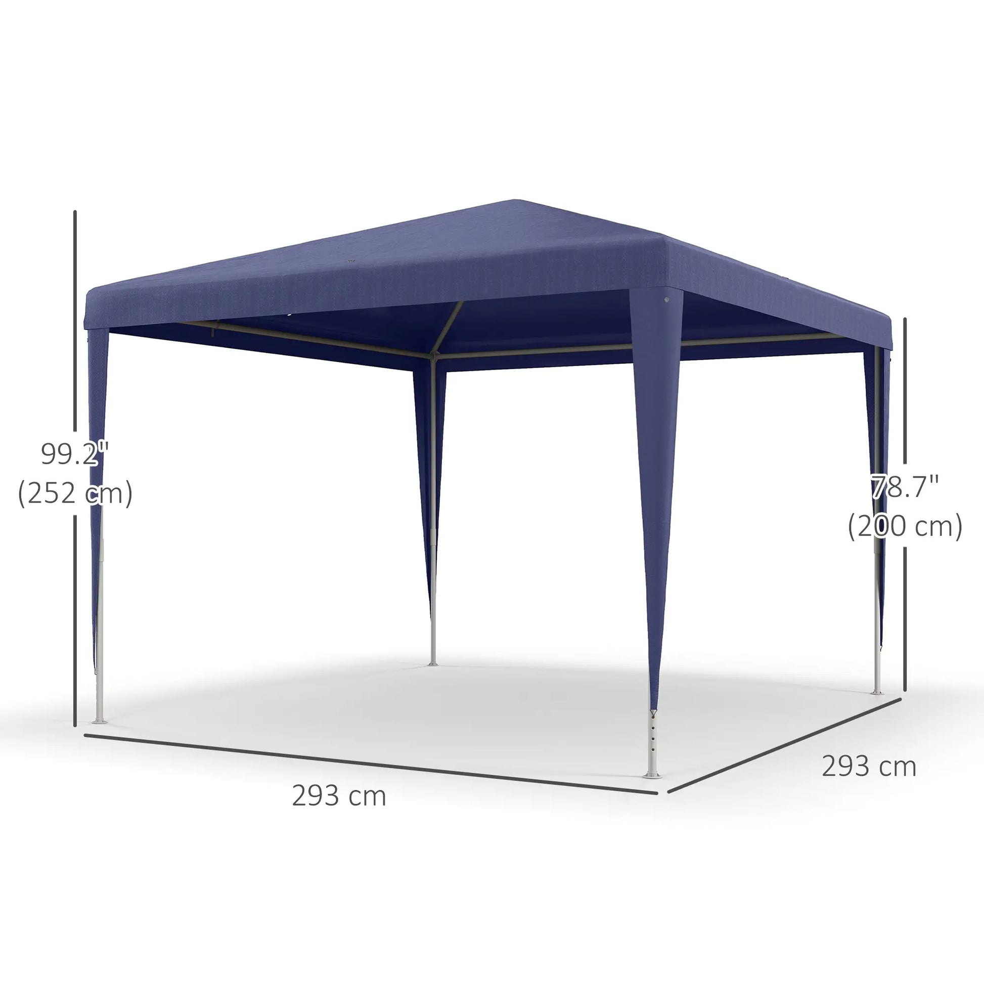10x10ft Portable Party Tent, Folding Garden Canopy, Dark Blue Canopy Tents at Gallery Canada