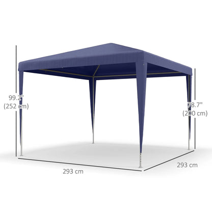 10x10ft Portable Party Tent, Folding Garden Canopy, Dark Blue Canopy Tents at Gallery Canada