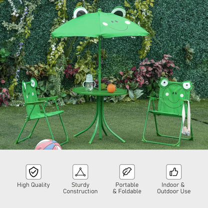 Kids Folding Picnic Table Set, Outdoor Garden, Green Kids Outdoor Furniture at Gallery Canada
