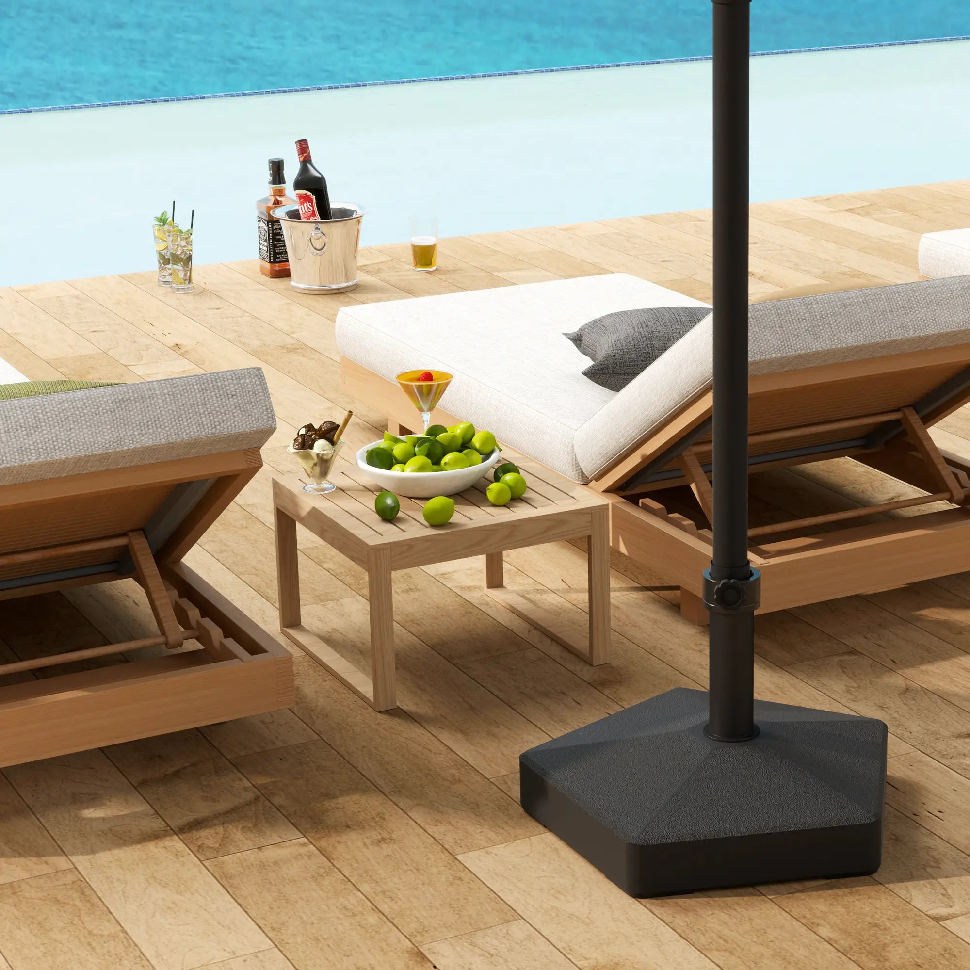 Heavy Duty Outdoor Umbrella Stand Base, Black Umbrella Bases at Gallery Canada