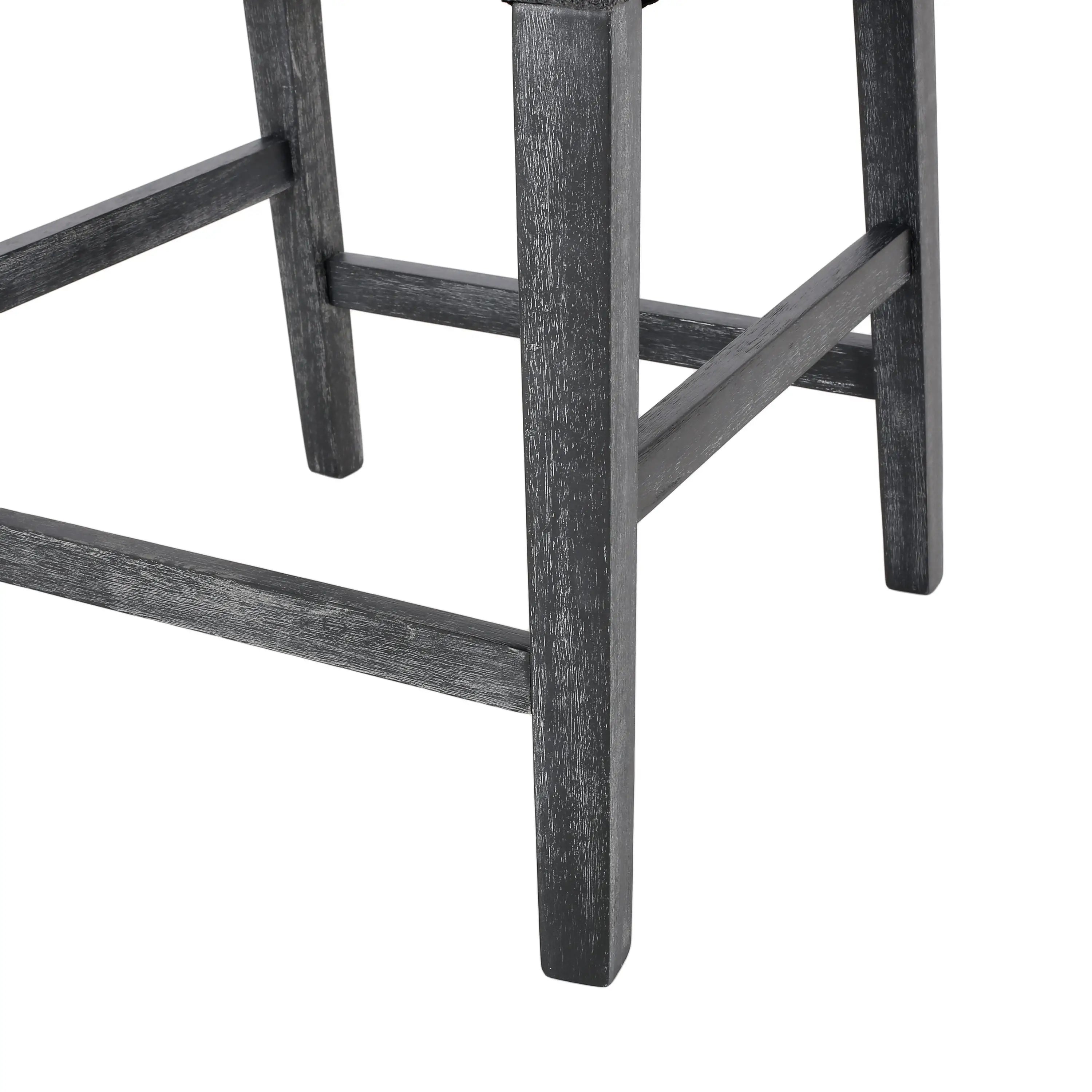 Upholstered Counter Stool, Rubberwood Frame, 24