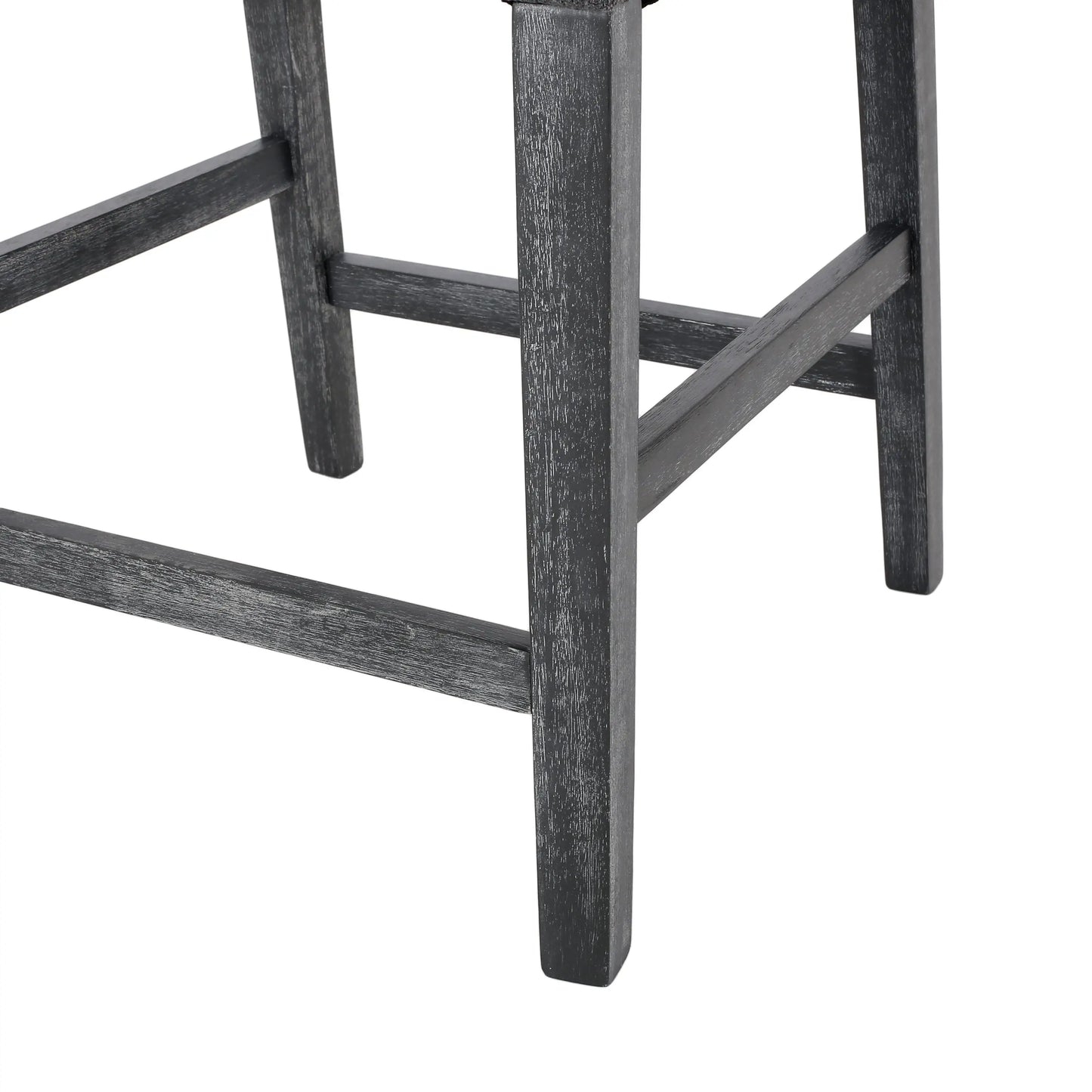 Upholstered Counter Stool, Rubberwood Frame, 24" L x 23" W x 39.5" H, Charcoal Gray Bar Stools at Gallery Canada