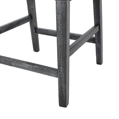 Upholstered Counter Stool, Rubberwood Frame, 24" L x 23" W x 39.5" H, Charcoal Gray Bar Stools at Gallery Canada