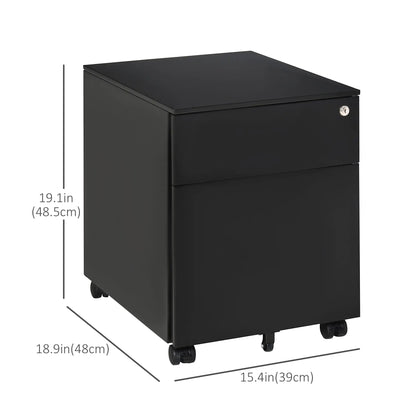 Lockable File Cabinet, Steel Filing Cabinet on Wheels for Legal, A4, Letter Size, with Pencil Tray for Home Office Office Cabinets & Cupboards at Gallery Canada