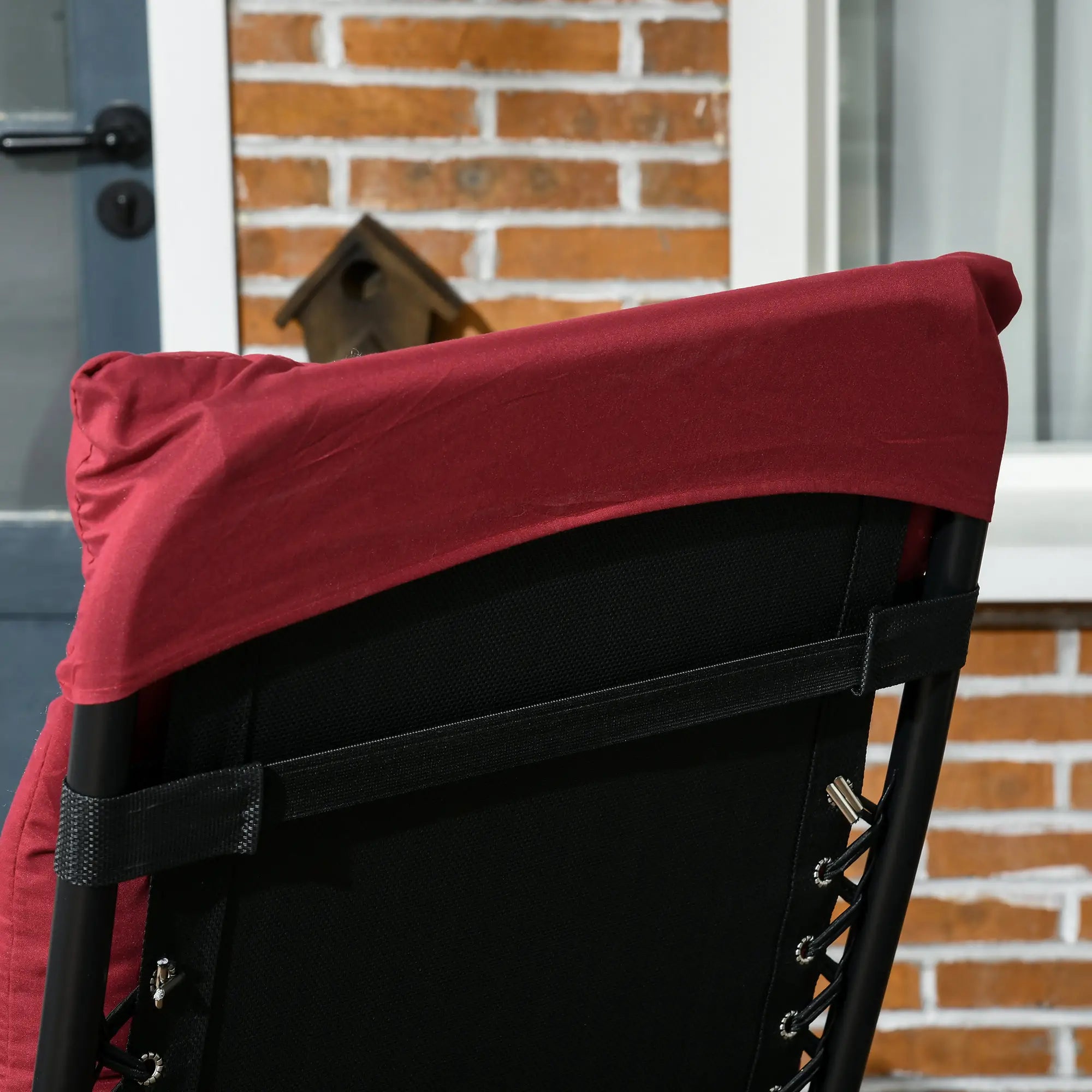 Folding Garden Chairs Set of 2, Reclining Zero Gravity, Wine Red Lounger Chairs at Gallery Canada