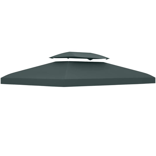 13' x 10' Gazebo Replacement Canopy, 2 Tier Top UV Cover, Grey Gazebo Canopy Replacement Grey at Gallery Canada