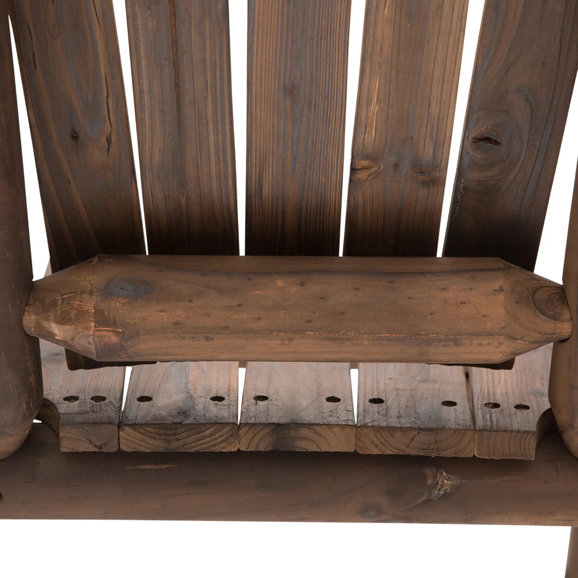 Carbonized Wood Adirondack Patio Chair Bench With Coffee Table Outdoor Benches at Gallery Canada
