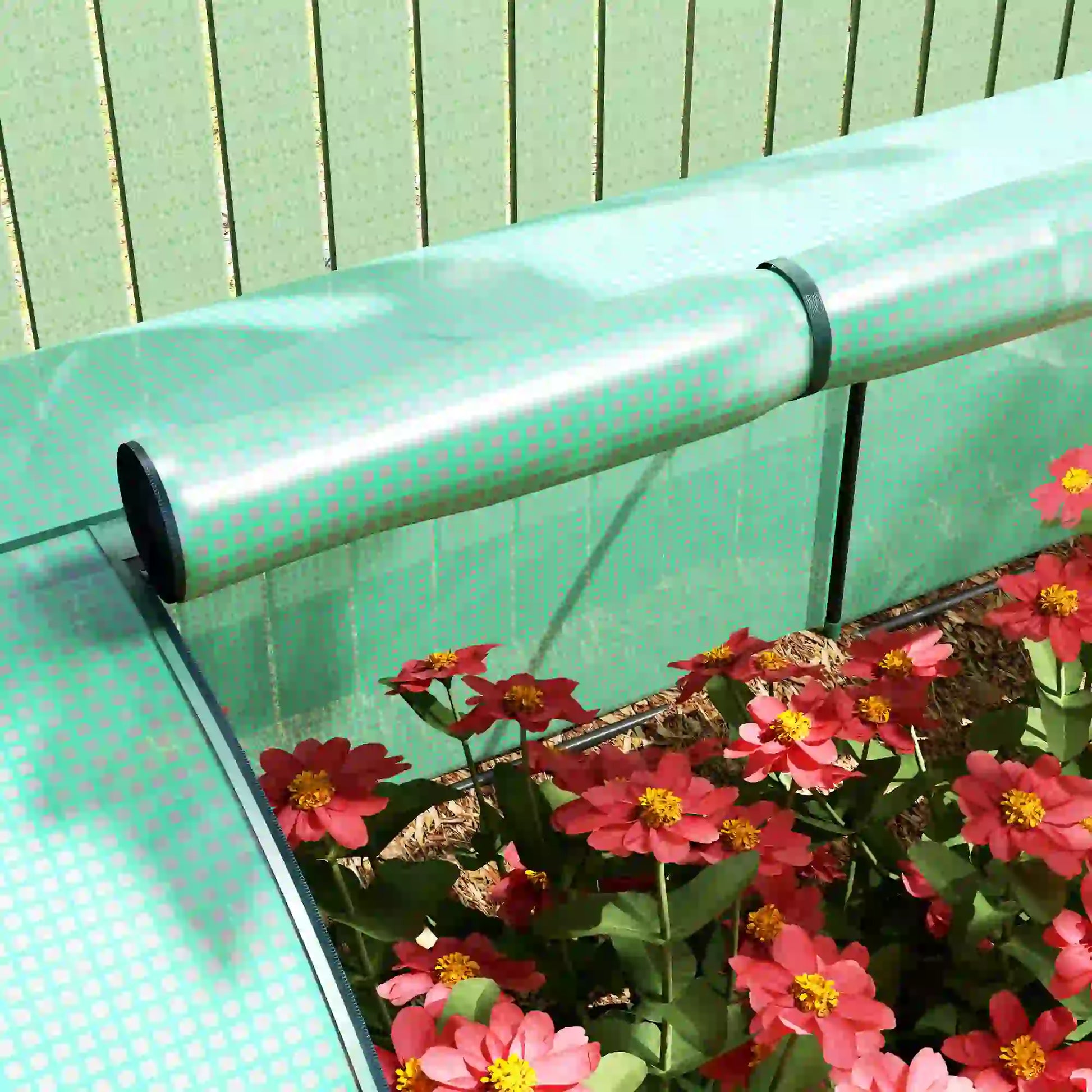 13' x 3.3' x 2.6' Mini Tunnel Greenhouse, PE Cover, Steel Frame, Zipped Doors, Green Greenhouses at Gallery Canada