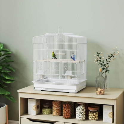 23" Bird Cage, Finches Canaries Parrot, White Bird Cages at Gallery Canada