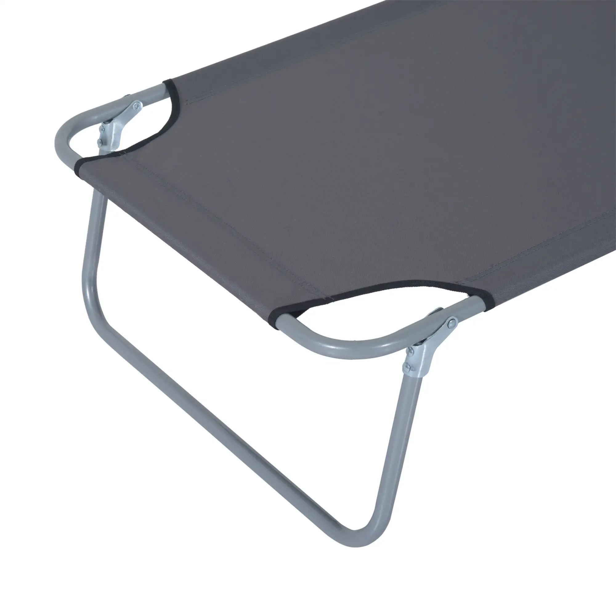 Outdoor Lounge Chair, Adjustable Folding Chaise, Tanning Chair with Shade, Grey Lounger Chairs at Gallery Canada
