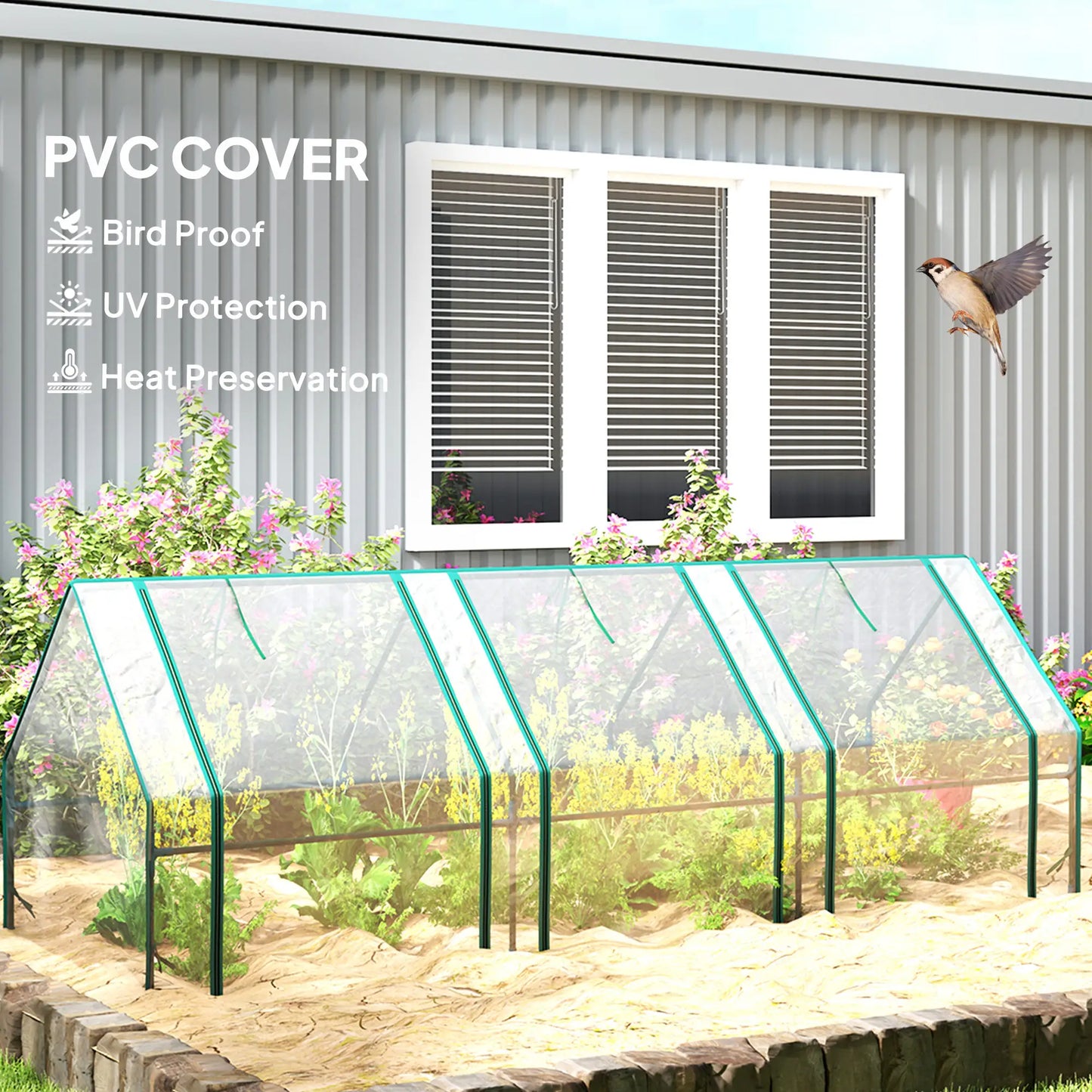 Portable Mini Greenhouse Tunnel, Zippered Roll-up Doors, Clear Greenhouses at Gallery Canada