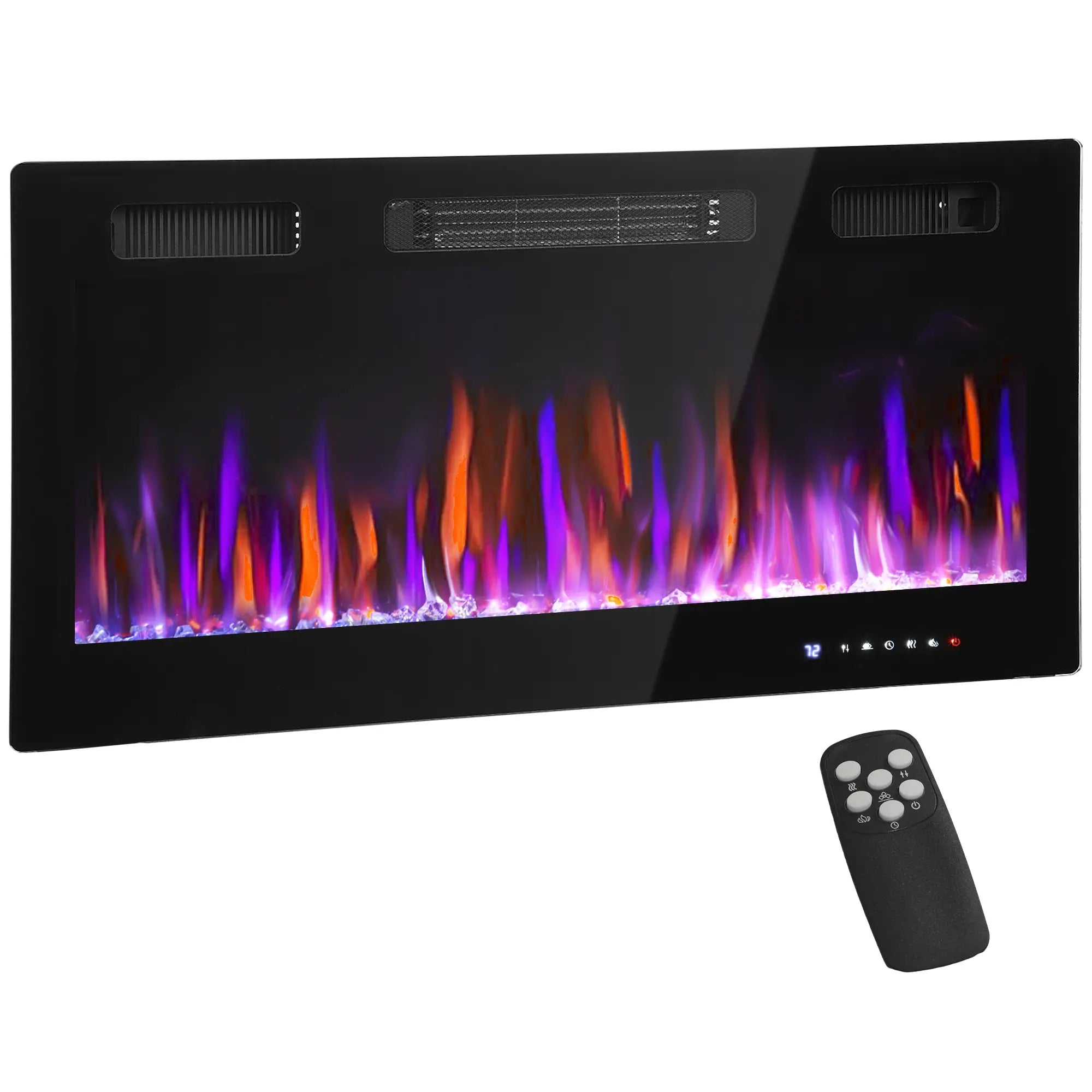 36 Inch Thin Electric Fireplace, Freestanding, Wall Mounted, Eco Mode Electric Fireplaces at Gallery Canada