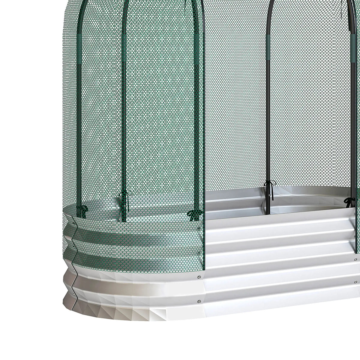 Galvanized Raised Garden Bed, Crop Cage Net Cover, Outdoor Planter Box Raised Garden Beds at Gallery Canada