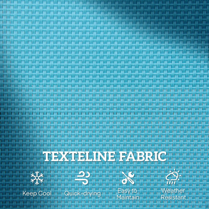 Outdoor Steel Glider Bench, Sling Fabric Swing Chair, Blue Outdoor Gliders at Gallery Canada