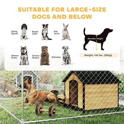 Outdoor Dog Kennel, Waterproof UV Cover, Escape-Proof Lock, 19.7' x 7.5' x 7.5' Houses, Kennels & Pens at Gallery Canada