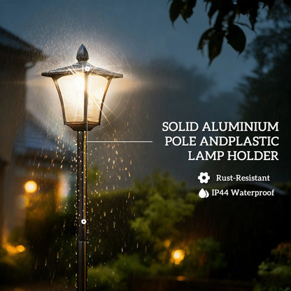 63" Solar Lamp Post Lights 2 Pack, Waterproof LED, Black Solar Post Lamps at Gallery Canada