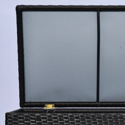 Wicker Outdoor Storage Box, 75 Gallon, Gas Strut Lid, Dark Brown Patio Storage Boxes at Gallery Canada