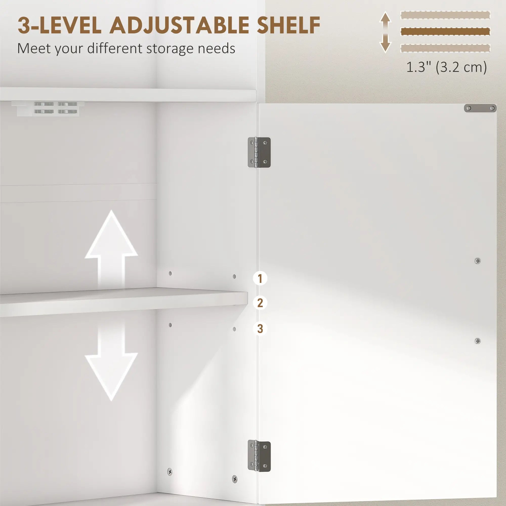 Over The Toilet Storage Cabinet, 4-Tier Bathroom Organizer, White Over The Toilet Storage at Gallery Canada