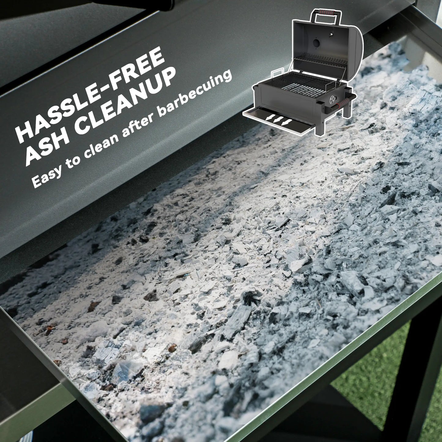 Portable Tabletop Charcoal Smoker, Ash Catcher, Thermometer, Black Charcoal BBQ Grils at Gallery Canada