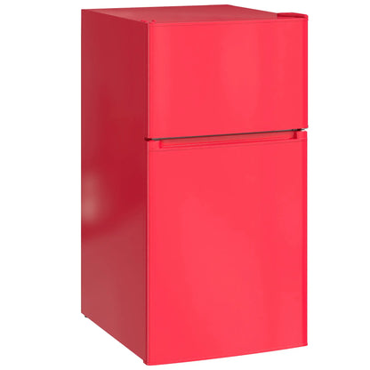 3.2 Cu Ft Compact Refrigerator, Mini Fridge with Freezer, Adjustable Shelves, Red Small Kitchen Appliances at Gallery Canada
