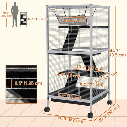 Steel Small Animal Cage, for Guinea Pig, Ferret, Light Grey Houses & Habitats at Gallery Canada