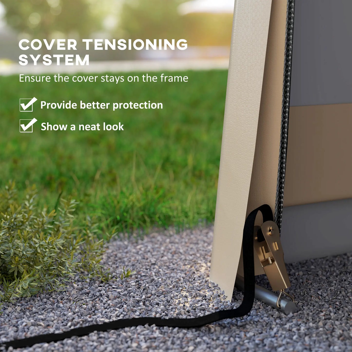 11' x 20' Portable Garage, Heavy Duty Carport Canopy, Khaki Car Shelters at Gallery Canada