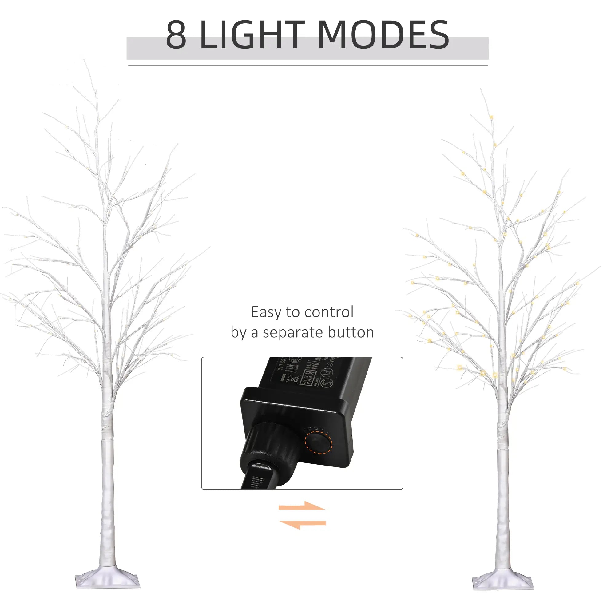 5FT Garden Birch Tree Light, 58 Warm LEDs, 8 Modes, Indoor Outdoor Artificial Tree Light at Gallery Canada