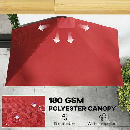 8Ft Half Round Umbrella, Outdoor Patio Balcony Sun Shade w/5 Ribs Half Round Umbrellas at Gallery Canada
