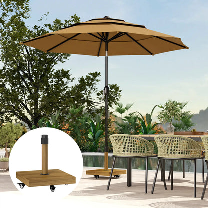Heavy Duty Patio Umbrella Stand with Wheels, Outdoor Base Holder Umbrella Bases at Gallery Canada