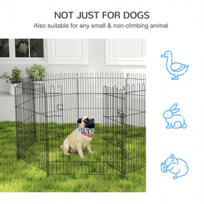 30inch 8-Panel Octagon Pet Playpen, Foldable Dog Cage, Black Houses, Kennels & Pens at Gallery Canada