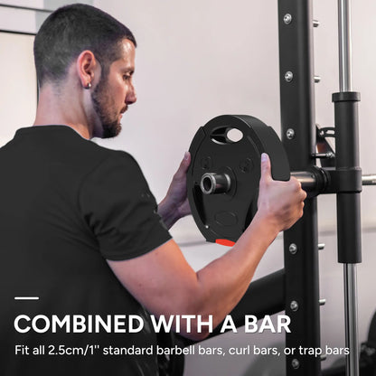1-Inch Weight Plates, Barbell Weights Set, 2 x 17lbs + 2 x 11lbs Dumbbells & Barbells at Gallery Canada