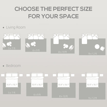 Modern Abstract Area Rug, 6x9, Machine Washable, Non-Slip, Grey Living Room Furniture at Gallery Canada