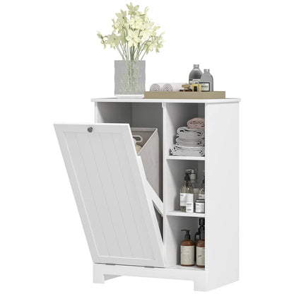 Laundry Cabinet with Removable Basket, Adjustable Shelf, White Bathroom Cabinets at Gallery Canada