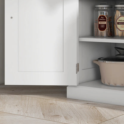 72" Kitchen Pantry, Freestanding Storage Cabinet, White Kitchen Pantry Cabinets at Gallery Canada