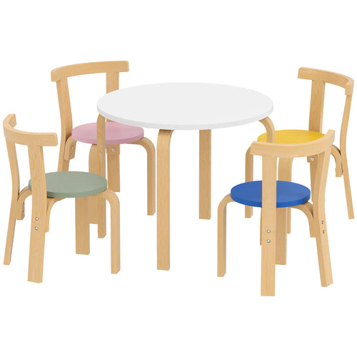 Wooden Kids Table and Chairs Set, for 3-8 Years, Multi-Coloured