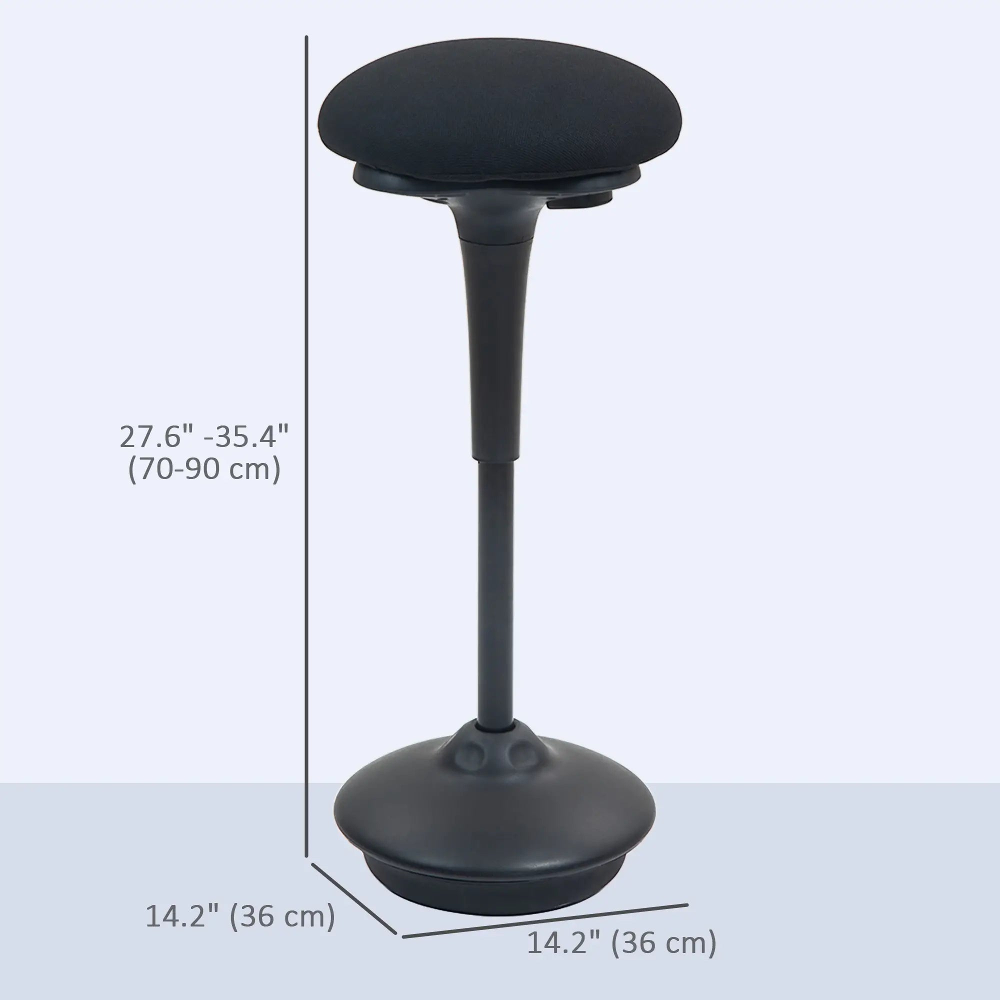 Adjustable Ergonomic Standing Stool, Swivel Backless Wobble Chair Office Chairs at Gallery Canada