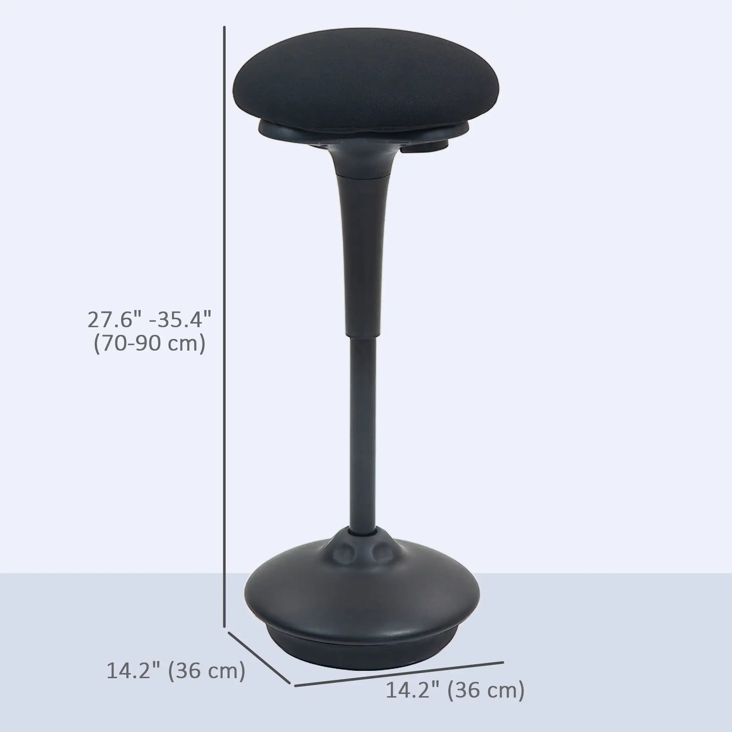 Adjustable Ergonomic Standing Stool, Swivel Backless Wobble Chair Office Chairs at Gallery Canada