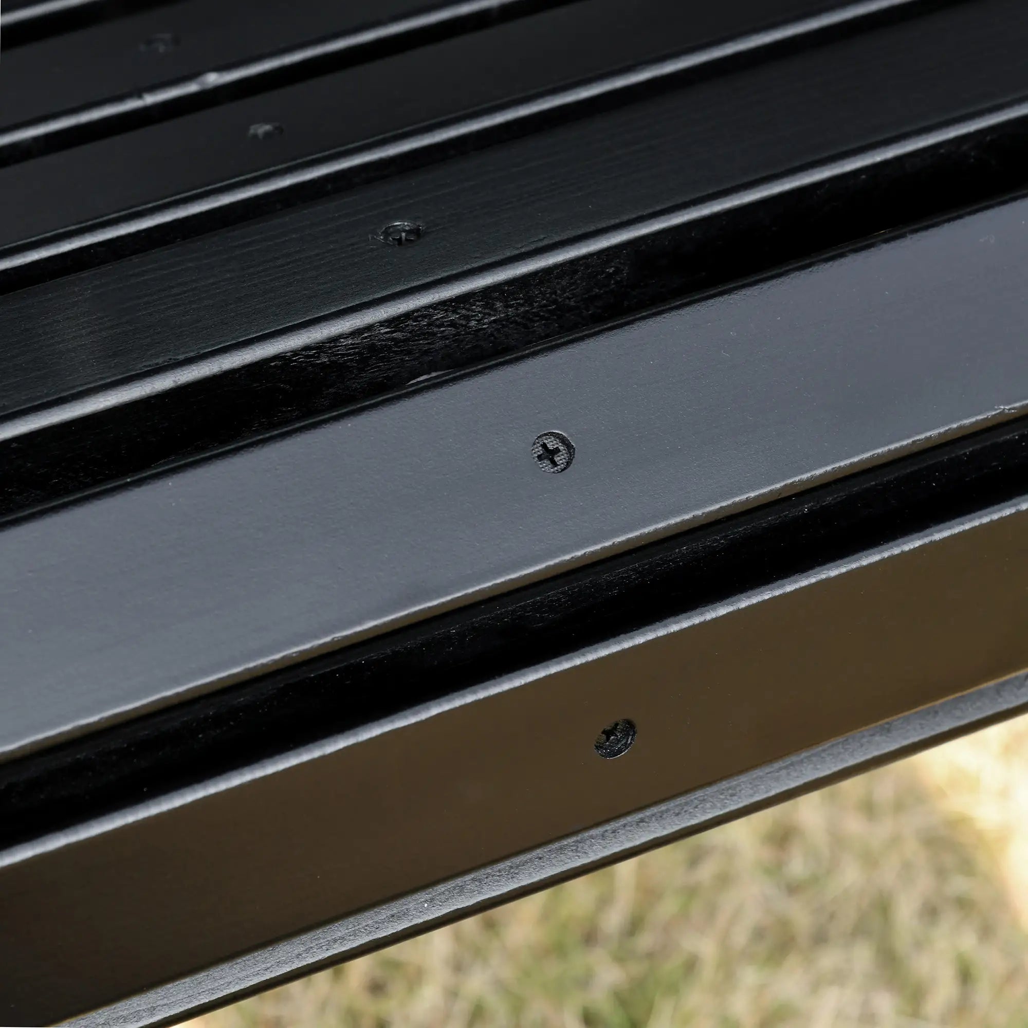 2 Seater Wooden Porch Swing, Outdoor Garden Bench, Black Hanging Porch Swings at Gallery Canada