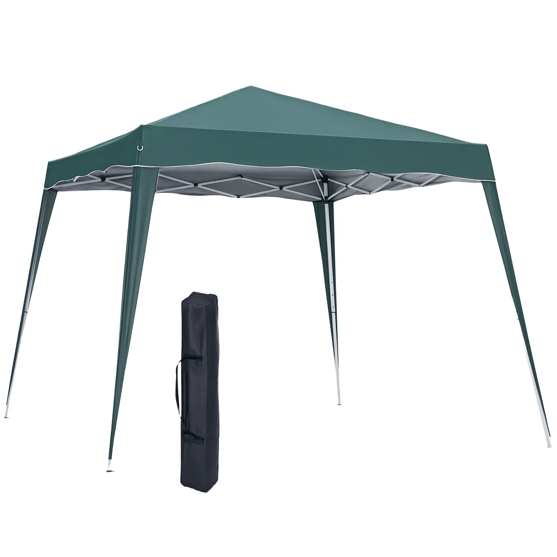 8' x 8' Pop Up Canopy, Outdoor Foldable Tent, Portable with Bag, Green Pop Up Canopies at Gallery Canada